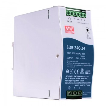 Zasilacz na szynę din 24v Meanwell SDR-240-24 z funkcją PFC