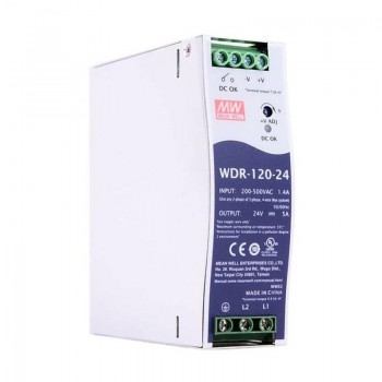 Zasilacz na szynę din 24v Meanwell WDR-120-24 5A 120W