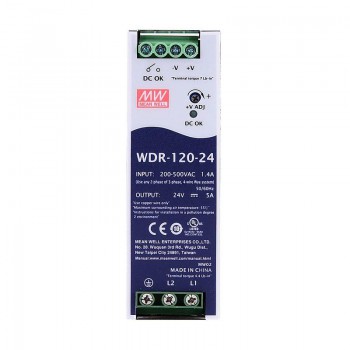 Zasilacz na szynę din 24v Meanwell WDR-120-24 5A 120W
