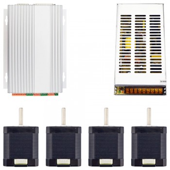 Zestaw frezarki CNC 4-osiowej 0,59 Nm (silnik krokowy Nema 17 + sterownik TB6560 + zasilacz impulsowy)
