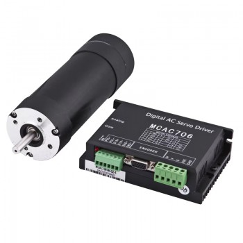 Zestaw serwosilnika bezszczotkowego DC 180 W 36 V i sterownika 57JSF1830P+MACA706 0,6 Nm 3400 obr./min Φ57 mm do drukarek atramentowych