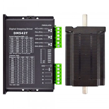 Zestaw silnik krokowy Nema 24 + sterownik silnika krokowego 3,1 Nm 1-DM542T-24HS34 1,8 stopnia