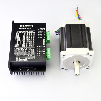 Zestaw silnik krokowy ze sterownikiem Nema 34 1-MA860H-34HS46 8,5 Nm 1,8 stopnia