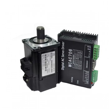 Zestaw silnik serwo z sterownik, 0,2 kW 36 V DC 60ASM200 + MCAC706 7,6 A 0,63 Nm 3000 obr./min 60 x 60 mm z enkoderem 2500 linii