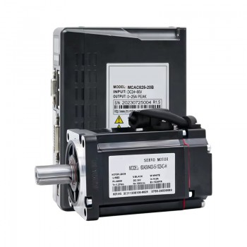 Zestaw silnik serwo z sterownik, 0,4 kW 48 V DC 60ASM4001024C+MCAC825 1,27 Nm 60 x 60 mm z 1024-liniowym enkoderem magnetycznym