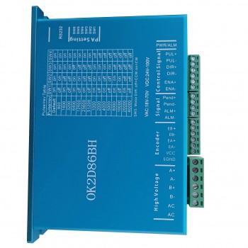 Zestaw silnika krokowego Nema 34 z zamkniętą pętlą 1-OK2D86BH-34HE31 4,8Nm ze sterownikiem i kablem