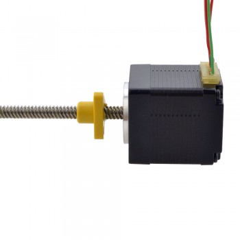 Zewnętrzny liniowy silnik krokowy NEMA 11 11E13S1004HD5-150RS skok na obrót 5,08mm skok 150mm