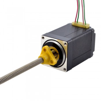 Zewnętrzny liniowy silnik krokowy NEMA 11 11E18S1004FD5-150RS skok na obrót 1,27mm skok 150mm