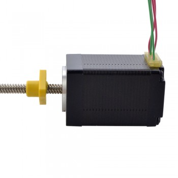 Zewnętrzny liniowy silnik krokowy NEMA 11 11E18S1004HD5-150RS skok na obrót 5,08mm skok 150mm