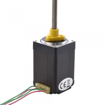 Zewnętrzny liniowy silnik krokowy NEMA 11 11E18S1004ND5-150RS skok na obrót 10,16mm skok 150mm