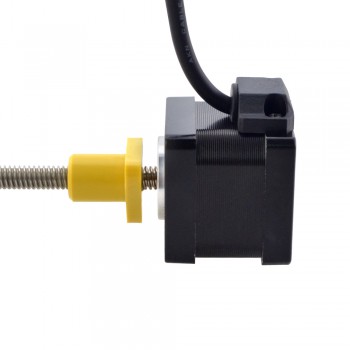 Zewnętrzny liniowy silnik krokowy NEMA 14 14E13S1504GF5-150RS skok na obrót 2,54mm skok 150mm