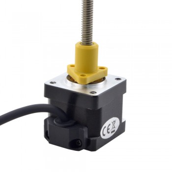 Zewnętrzny liniowy silnik krokowy NEMA 14 14E13S1504GF5-150RS skok na obrót 2,54mm skok 150mm
