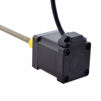 Zewnętrzny liniowy silnik krokowy NEMA 14 14E19S1504GF5-150RS skok na obrót 2,54mm skok 150mm