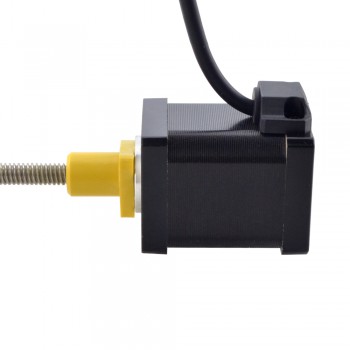 Zewnętrzny liniowy silnik krokowy NEMA 14 14E19S1504GF5-150RS skok na obrót 2,54mm skok 150mm
