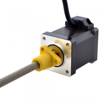 Zewnętrzny liniowy silnik krokowy NEMA 14 14E19S1504GF5-150RS skok na obrót 2,54mm skok 150mm