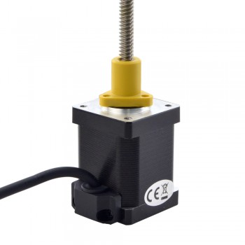 Zewnętrzny liniowy silnik krokowy NEMA 14 14E19S1504RF5-150RS skok na obrót 6,35mm skok 150mm