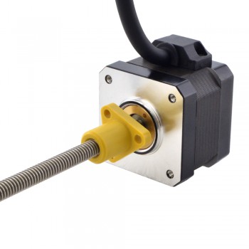 Zewnętrzny liniowy silnik krokowy NEMA 17 17E13S1504FF5-150RS skok na obrót 1,27mm skok 150mm
