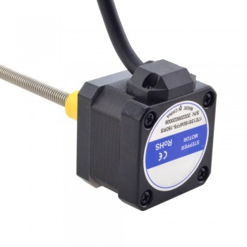 Zewnętrzny liniowy silnik krokowy NEMA 17 17E13S1504FF5-150RS skok na obrót 1,27mm skok 150mm