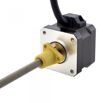 Zewnętrzny liniowy silnik krokowy NEMA 17 17E13S1504GF5-150RS skok na obrót 2,54mm skok 150mm