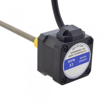 Zewnętrzny liniowy silnik krokowy NEMA 17 17E13S1504GF5-150RS skok na obrót 2,54mm skok 150mm