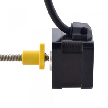 Zewnętrzny liniowy silnik krokowy NEMA 17 17E13S1504GF5-150RS skok na obrót 2,54mm skok 150mm