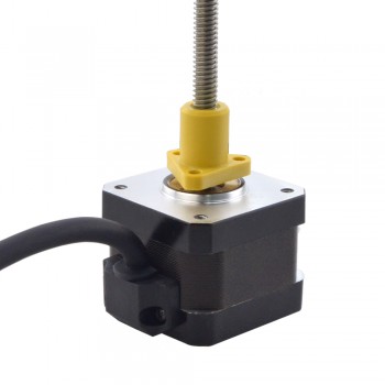 Zewnętrzny liniowy silnik krokowy NEMA 17 17E13S1504GF5-150RS skok na obrót 2,54mm skok 150mm