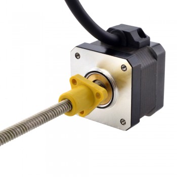 Zewnętrzny liniowy silnik krokowy NEMA 17 17E13S1504RF5-150RS skok na obrót 6,35mm skok 150mm