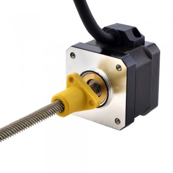 Zewnętrzny liniowy silnik krokowy NEMA 17 17E13S1504WF5-150RS skok na obrót 12,7mm skok 150mm
