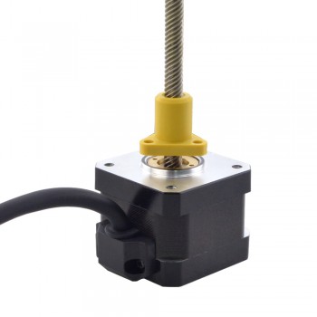 Zewnętrzny liniowy silnik krokowy NEMA 17 17E13S1504WF5-150RS skok na obrót 12,7mm skok 150mm