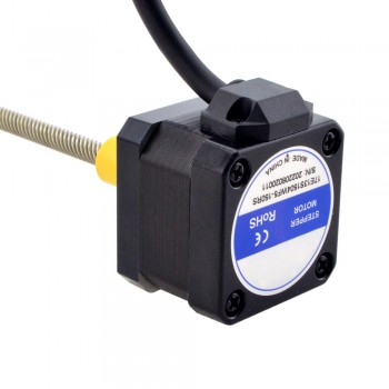 Zewnętrzny liniowy silnik krokowy NEMA 17 17E13S1504WF5-150RS skok na obrót 12,7mm skok 150mm
