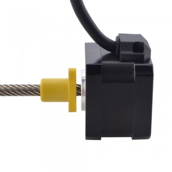 Zewnętrzny liniowy silnik krokowy NEMA 17 17E13S1504YF5-150RS skok na obrót 25,4mm skok 150mm