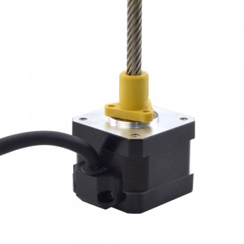 Zewnętrzny liniowy silnik krokowy NEMA 17 17E13S1504YF5-150RS skok na obrót 25,4mm skok 150mm