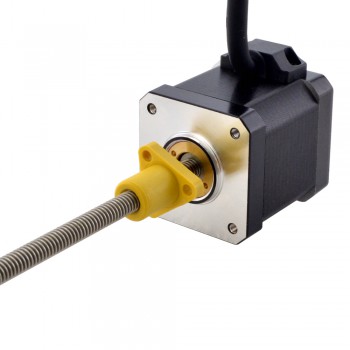 Zewnętrzny liniowy silnik krokowy NEMA 17 17E19S2504FF5-150RS skok na obrót 1,27mm skok 150mm