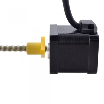 Zewnętrzny liniowy silnik krokowy NEMA 17 17E19S2504FF5-150RS skok na obrót 1,27mm skok 150mm