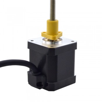 Zewnętrzny liniowy silnik krokowy NEMA 17 17E19S2504FF5-150RS skok na obrót 1,27mm skok 150mm