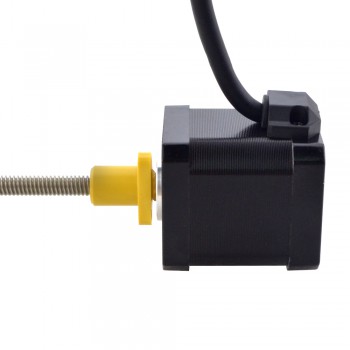 Zewnętrzny liniowy silnik krokowy NEMA 17 17E19S2504GF5-150RS skok na obrót 2,54mm skok 150mm