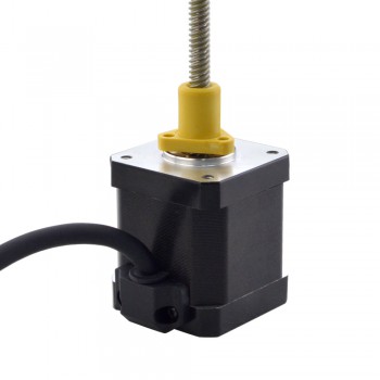 Zewnętrzny liniowy silnik krokowy NEMA 17 17E19S2504RF5-150RS skok na obrót 6,35mm skok 150mm