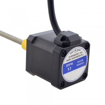 Zewnętrzny liniowy silnik krokowy NEMA 17 17E19S2504WF5-150RS skok na obrót 12,7mm skok 150mm