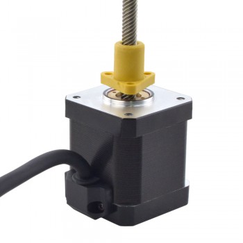 Zewnętrzny liniowy silnik krokowy NEMA 17 17E19S2504WF5-150RS skok na obrót 12,7mm skok 150mm