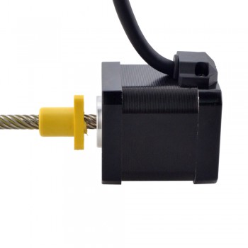 Zewnętrzny liniowy silnik krokowy NEMA 17 17E19S2504YF5-150RS skok na obrót 25,4mm skok 150mm