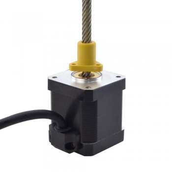 Zewnętrzny liniowy silnik krokowy NEMA 17 17E19S2504YF5-150RS skok na obrót 25,4mm skok 150mm