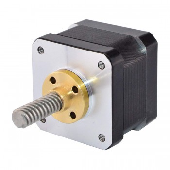 Zewnętrzny liniowy silnik krokowy Nema 17 skok na obrót 8mm 17LS13-0404E-32G