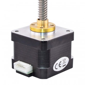 Zewnętrzny liniowy silnik krokowy Nema 17 skok na obrót 8mm 17LS13-0404E-32G