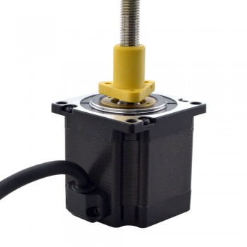 Zewnętrzny liniowy silnik krokowy NEMA 23 23E22S3004FG5-200RS skok na obrót 1,27mm skok 200mm