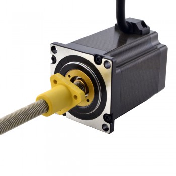 Zewnętrzny liniowy silnik krokowy NEMA 23 23E30S4004NG5-200RS skok na obrót 10,16mm skok 200mm