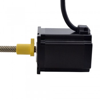 Zewnętrzny liniowy silnik krokowy NEMA 23 23E30S4004YG5-200RS skok na obrót 25,4mm skok 200mm