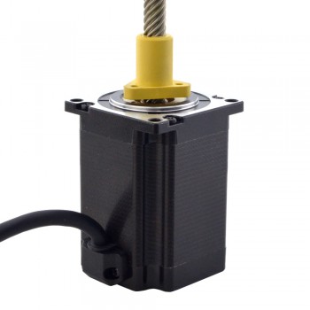 Zewnętrzny liniowy silnik krokowy NEMA 23 23E30S4004YG5-200RS skok na obrót 25,4mm skok 200mm