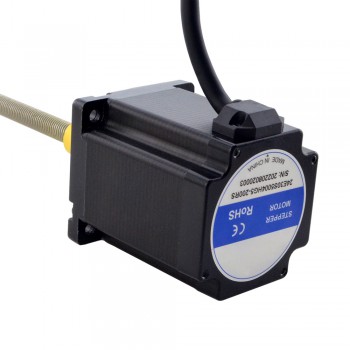 Zewnętrzny liniowy silnik krokowy NEMA 24 24E30S5004HG5-200RS skok na obrót 5,08mm skok 200mm