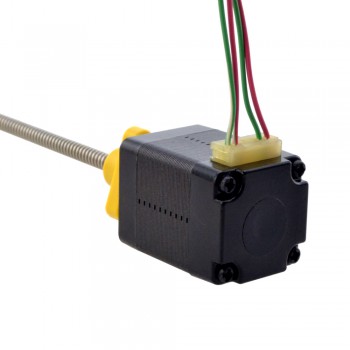 Zewnętrzny liniowy silnik krokowy NEMA 8 8E11S0504SC5-100RS skok na obrót 1mm skok 100mm
