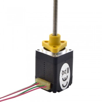 Zewnętrzny liniowy silnik krokowy NEMA 8 8E11S0504SC5-100RS skok na obrót 1mm skok 100mm